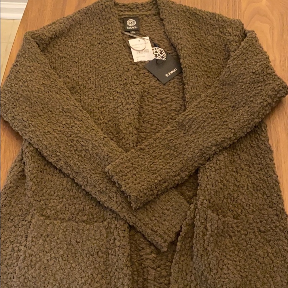 brand new army green cardigan with pockets